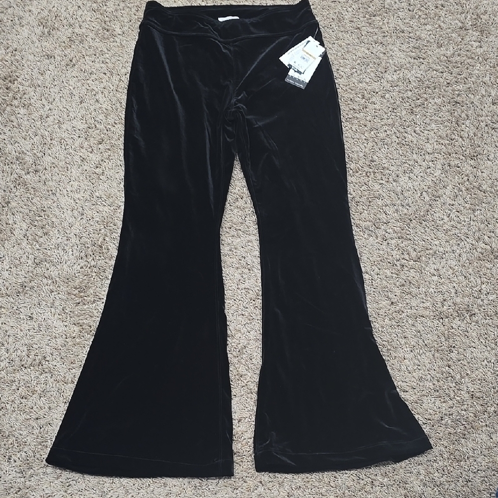 Black Velvet Flare Pants